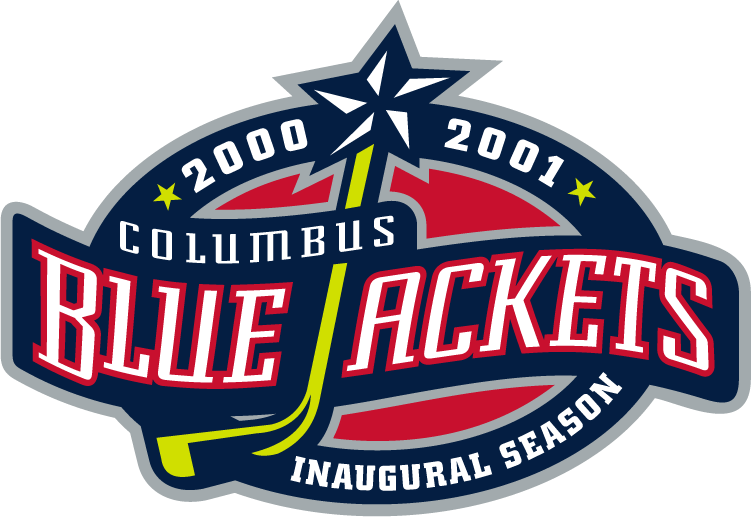 Columbus Blue Jackets 2001 Anniversary Logo fabric transfer